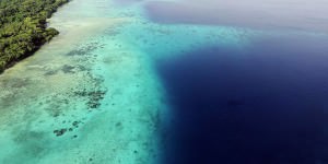 Aerial view of Espiritu Santo, Vanuatu