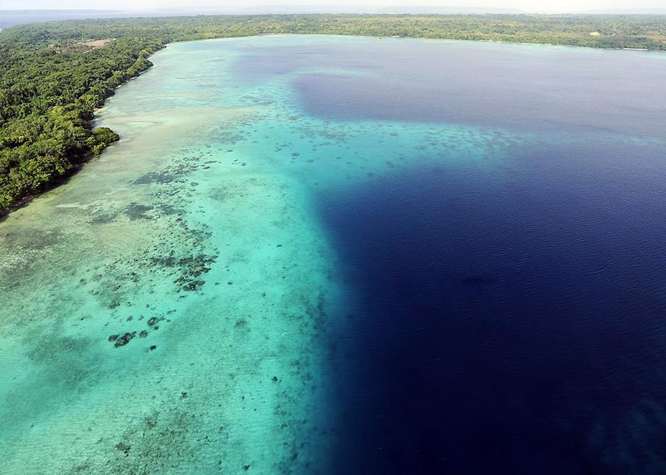 Aerial view of Espiritu Santo, Vanuatu