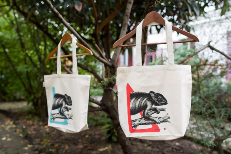 Tote bags Caméléon