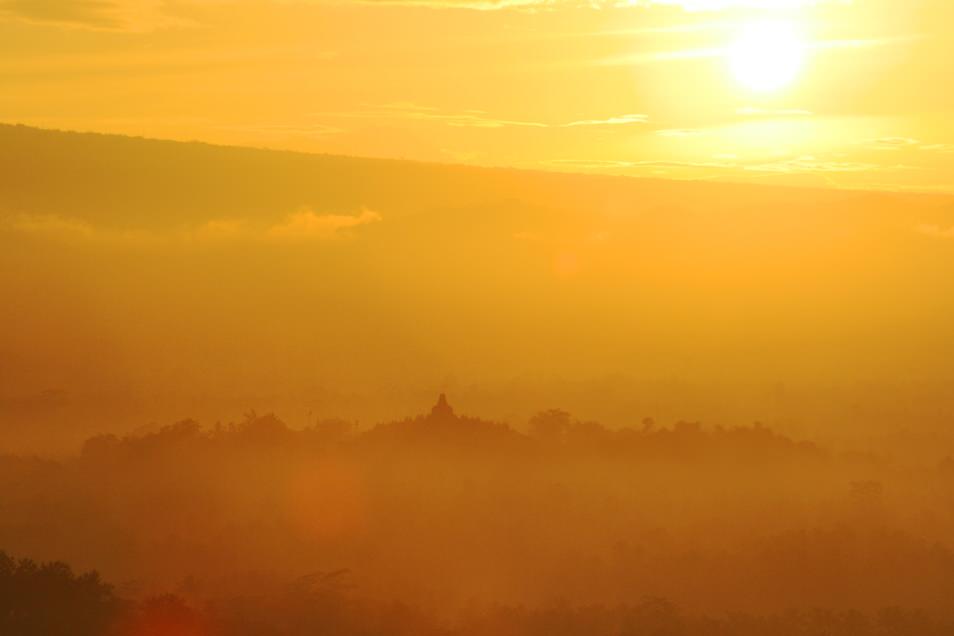 Sunrise in Borobudur, Java