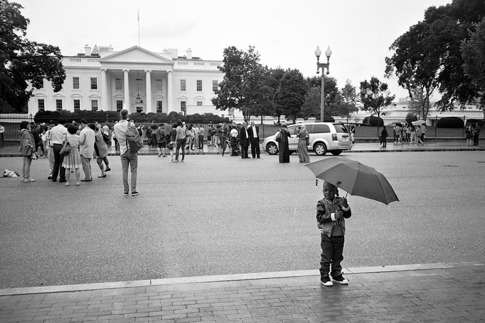 Road trip USA, Washington Maison Blanche noir & blanc argentique