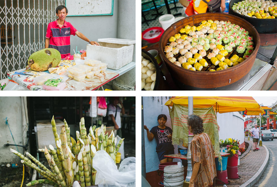 Street food à Malacca, Malaisie