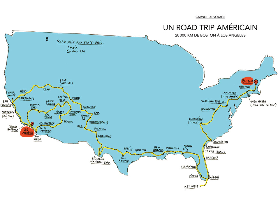 Road trip USA : carnet de voyage