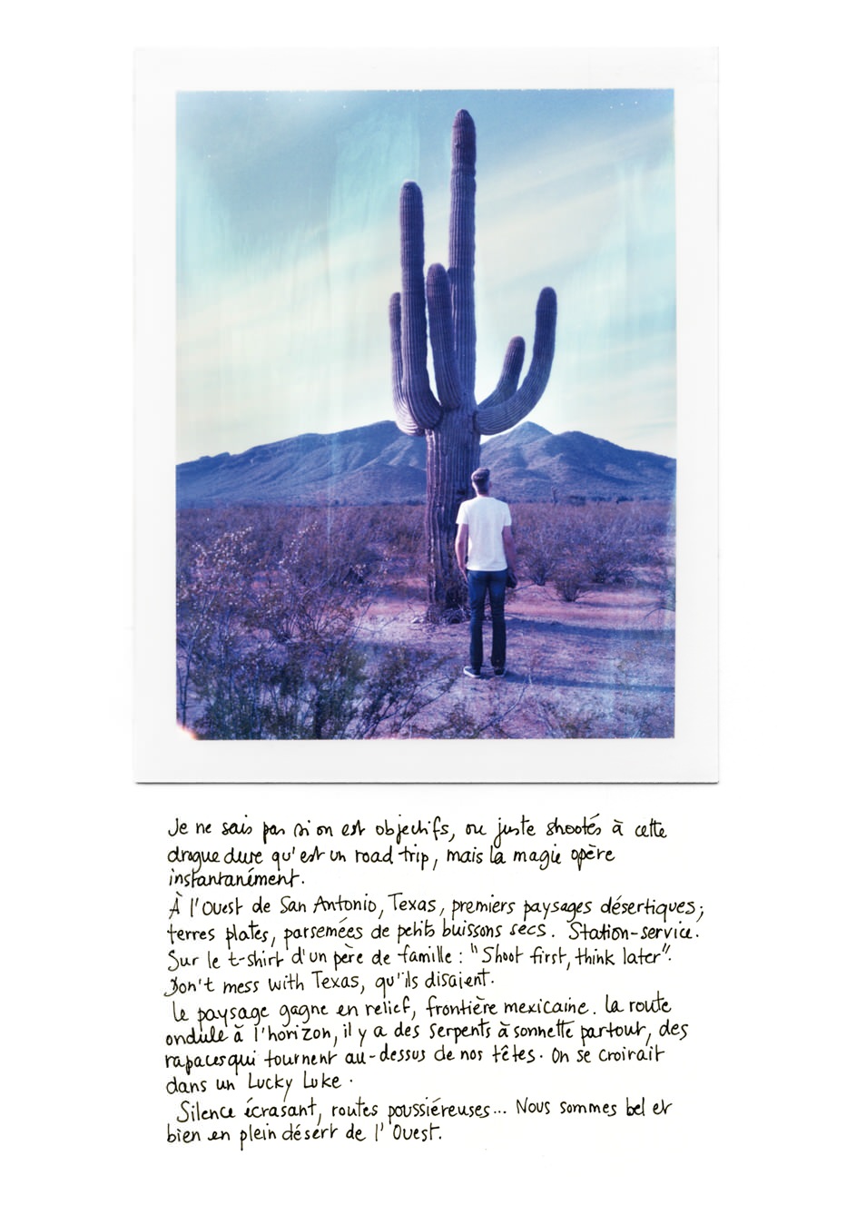 Polaroid Arizona - Road trip USA : carnet de voyage