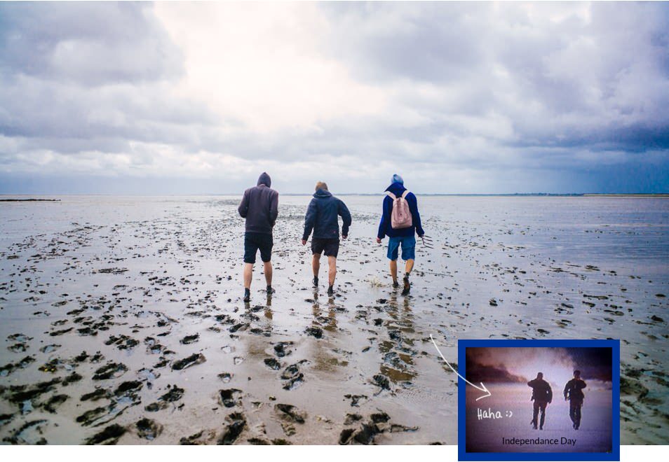 Dans la boue, Sylt, mer des Wadden