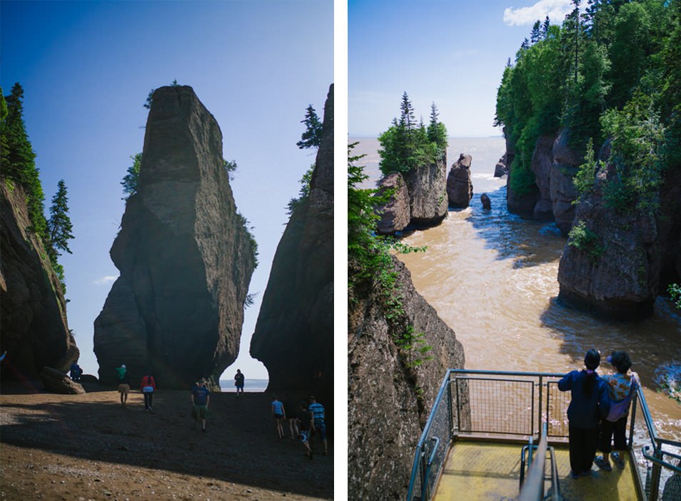 Baie de Fundy, Hopewell Rocks, road trip en Acadie, Nouveau Brunswick