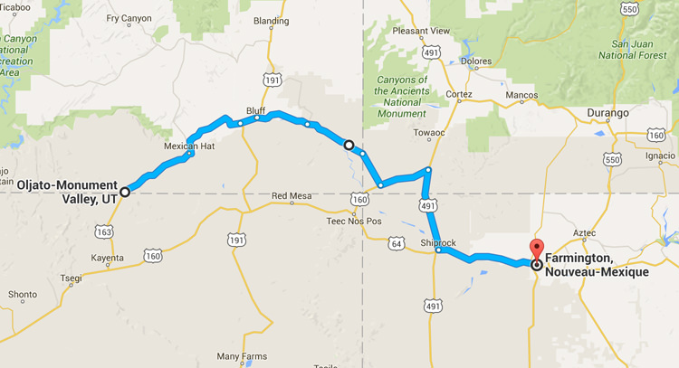 Road trip Arizona - De Monument Valley à Farmington