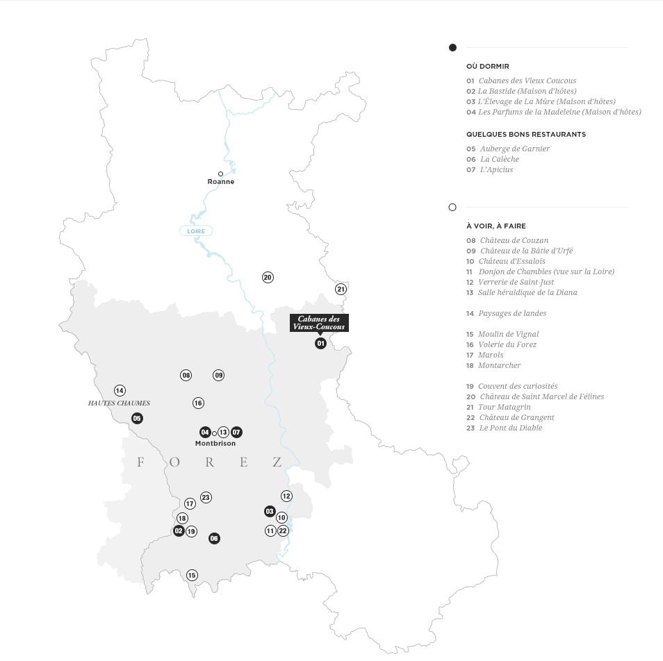 Carte Loire Forez