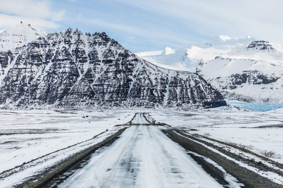 Road trip en Islande en hiver - Route du Svinafellsjokull