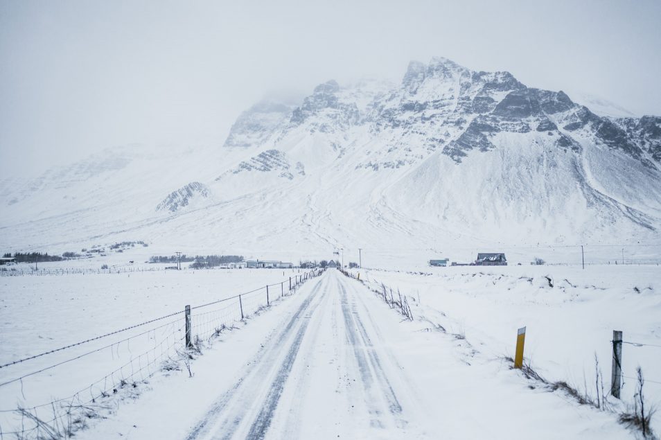 Road trip en Islande en hiver - Route gelée