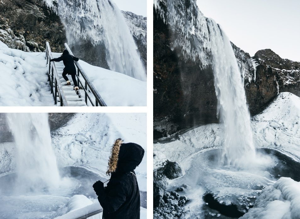 Road trip en Islande en hiver -  Cascade Seljalandsfoss