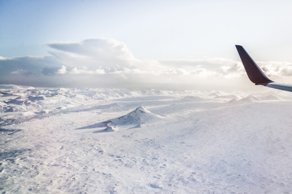 Road trip en Islande en hiver - Vue de l'avion