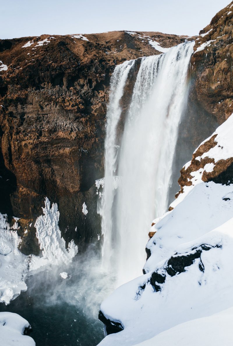 Road trip en Islande en hiver - Cascade Skogafoss