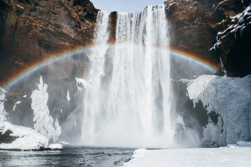 Road trip en Islande en hiver - Cascade Skogafoss