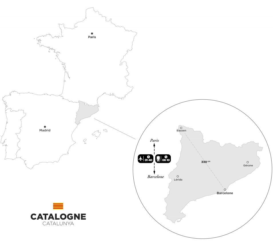 Carte Catalogne - Espagne