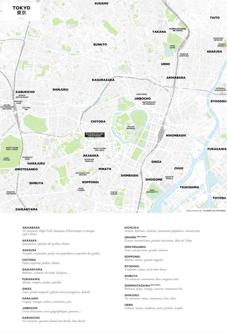 Visiter Tokyo - Carte de nos quartiers et adresses préférées